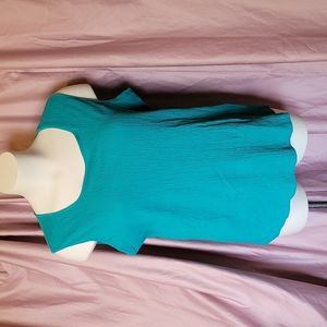 Teal blue/green White Stag textured tank top 26/28